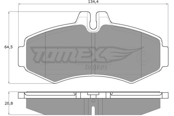 TOMEX BRAKES Комплект тормозных колодок, дисковый тормоз TX 12-23
